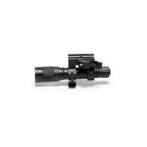 Osprey Laser Designator with focusable beam, anodic oxidation black finish, aircraft aluminum alloy, compact 1x6.38 inch size, used for targeting and spotting animals.