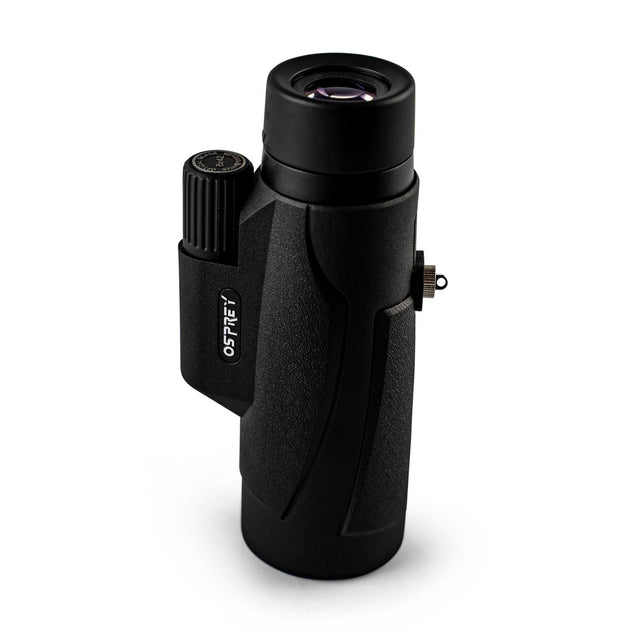 Black matte Osprey 8x42 monocular with waterproof and fogproof coating, compact and lightweight design.