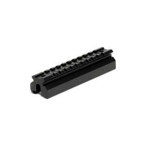 Matte black Mount 1010-AR riser with 1913 Picatinny rail for extra optic clearance and iron sight channel.