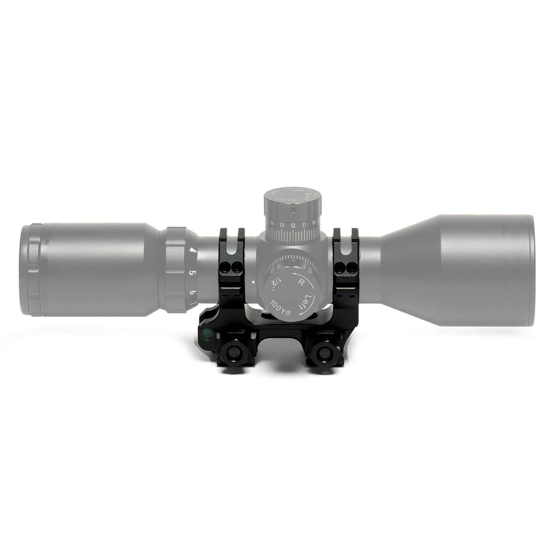 Compact one-piece 30MM aluminum alloy scope mount with built-in level, compatible with various Osprey scopes.