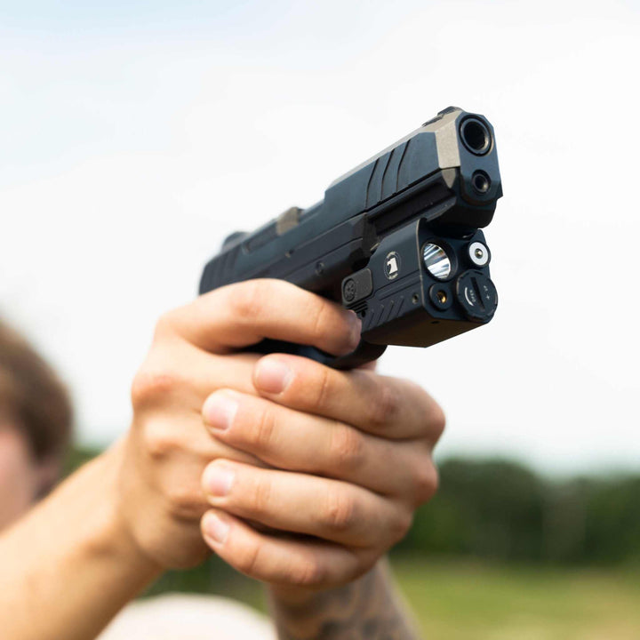 Osprey Mini Blue Laser &amp; Flashlight Combo – 500 Lumen Pistol Light (Picatinny)