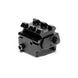 Compact black Osprey Mini Red Laser sight with rail mount and shock-resistant casing for firearms.