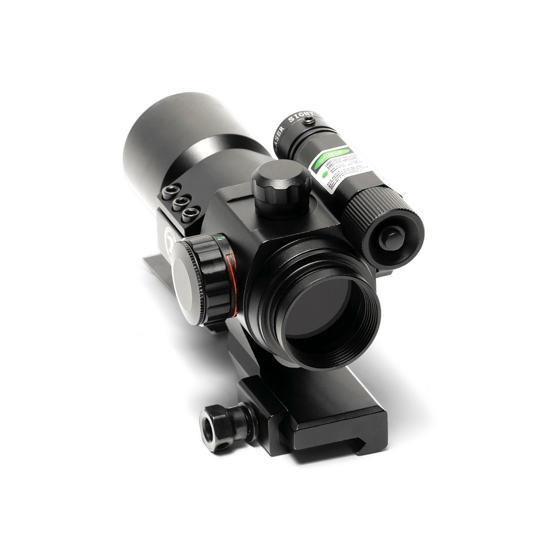 Osprey red dot sight with integrated green laser for AR platforms and tactical rifles