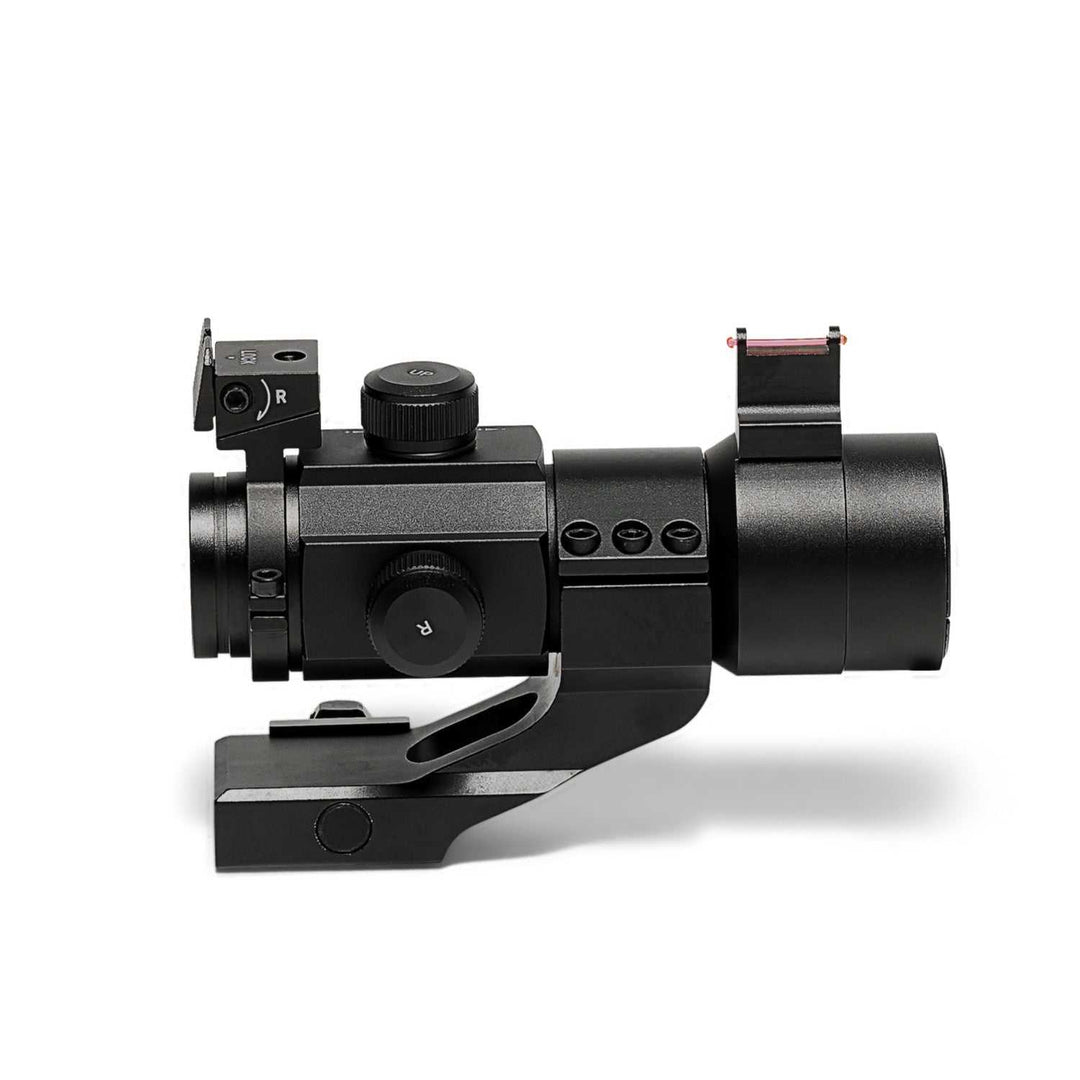 Osprey Red &amp; Green Dot Fiber Optic Sight | Tactical Reflex Sight with Backup Iron Sight