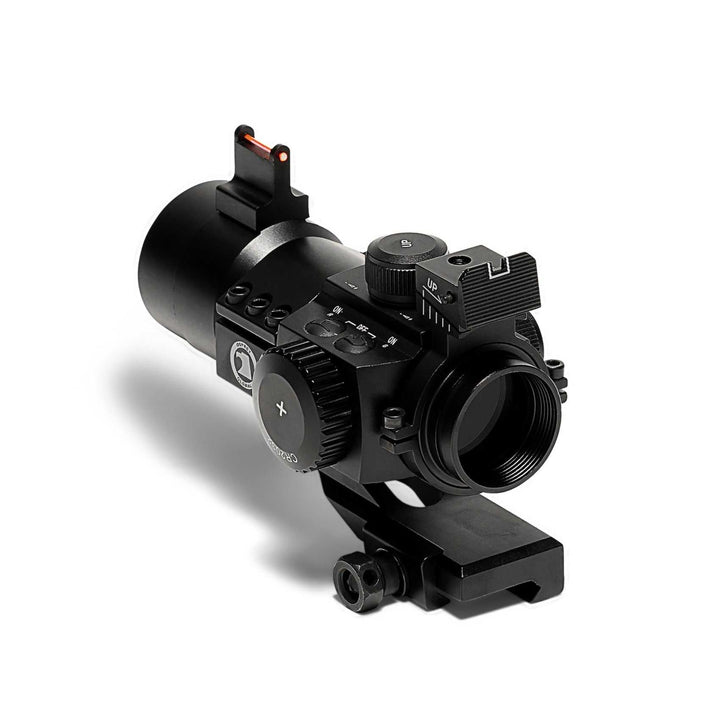 Osprey Red &amp; Green Dot Fiber Optic Sight | Tactical Reflex Sight with Backup Iron Sight