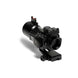 Osprey Red and Green Dot Fiber Optic Sight with 5 MOA red dot, adjustable backup iron sight, removable flash guard, and 30mm cantilever mount.