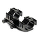 One Piece Mount black cantilever scope mount with dual ring design and picatinny rails for optics and accessories