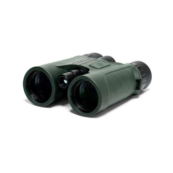 2000y rangefinder 10x42 roof prism laser binocular in green with distance and speed measurement features