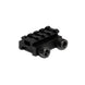 Half inch risers with matte black aluminum alloy construction for elevating Picatinny rail mounts, available in 4-slot and 8-slot sizes