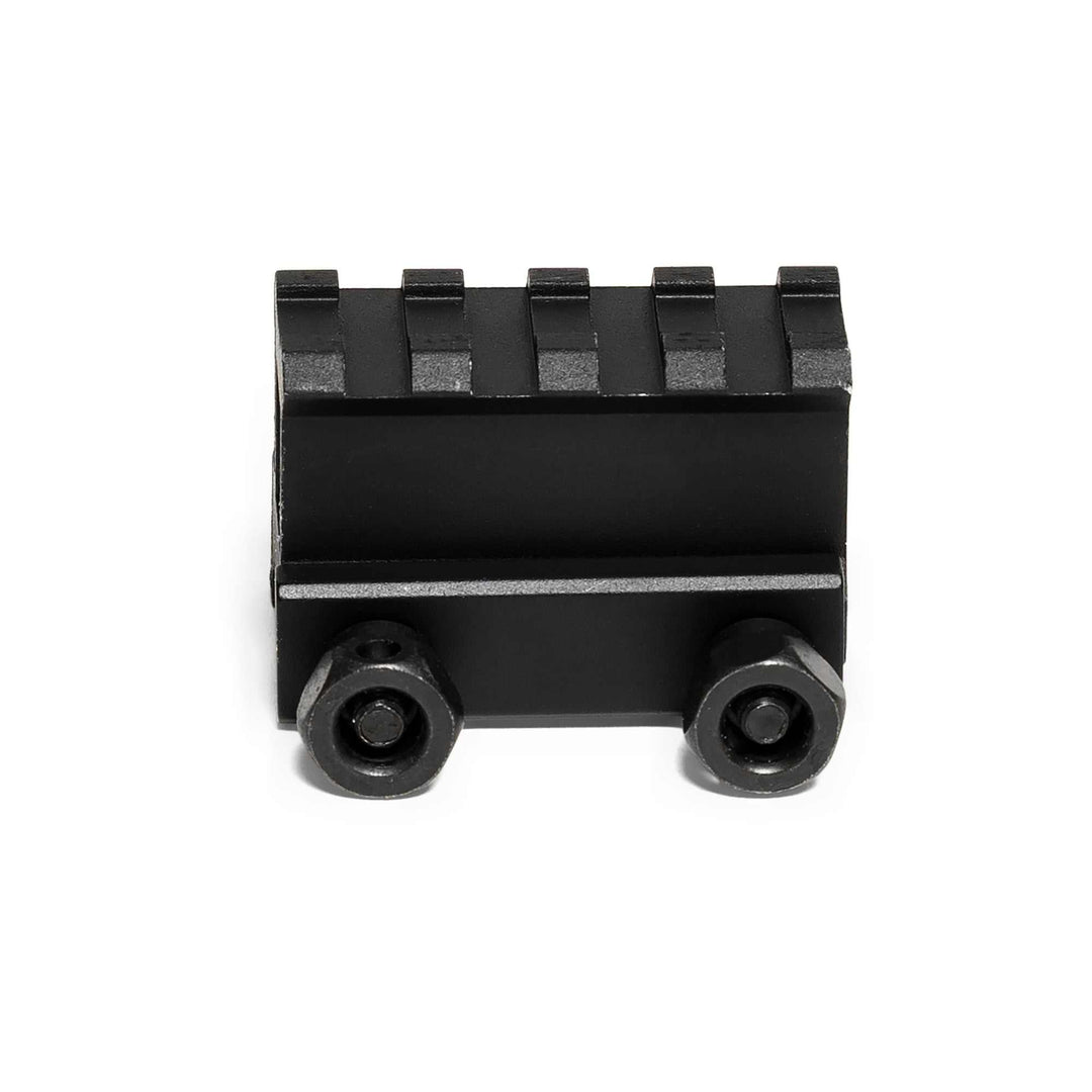 Osprey 1 inch Picatinny riser in 4-slot and 8-slot aluminum rails for optic mounting