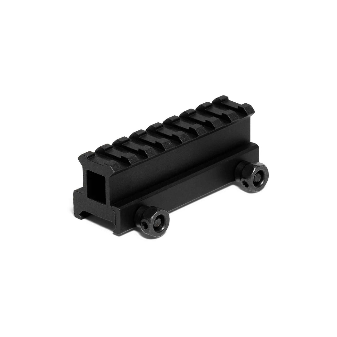 Osprey 1 inch Picatinny riser in 4-slot and 8-slot configurations for optic elevation and improved shooting ergonomics