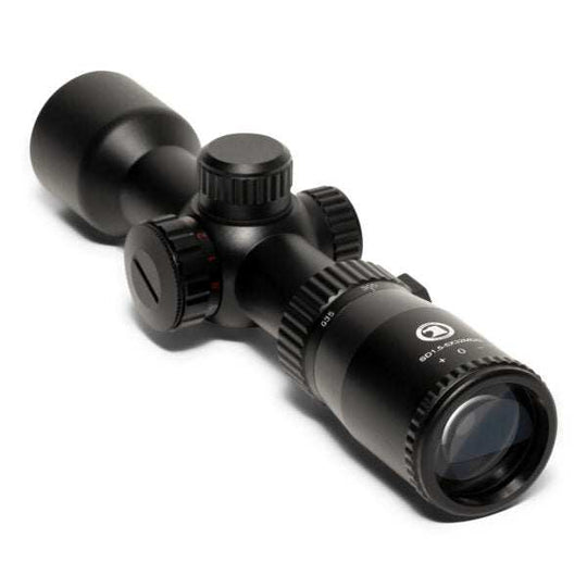 Standard 1.5-5x32 MDG Scope matte black compact rifle scope with illuminated Mil-Dot reticle and adjustable magnification