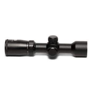 Osprey Standard 1.5-5x32 MDG matte black rifle scope with illuminated Mil-Dot reticle and included mounting rings and dust covers