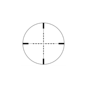 Illuminated Mil-Dot reticle of Osprey Standard 1.5-5x32 MDG Scope in black and white