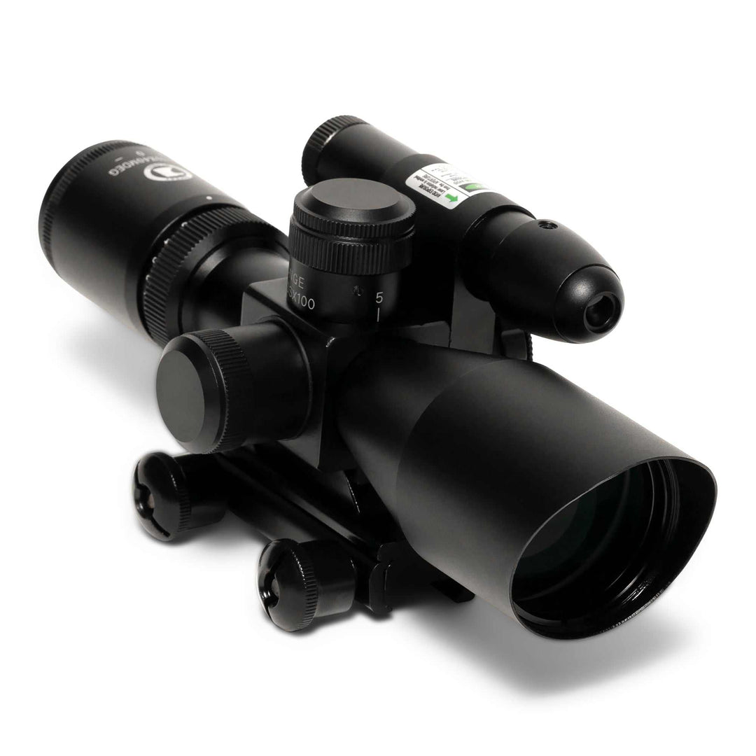 Osprey 2.5-10x40MDG Rifle Scope | Illuminated Mil-Dot Scope with Green Laser