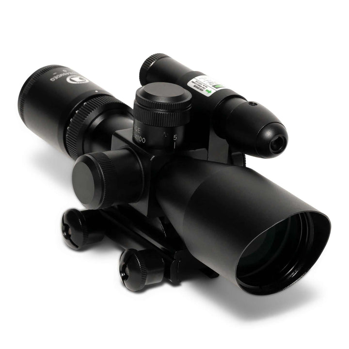 Osprey 2.5-10x40MDG Rifle Scope | Illuminated Mil-Dot Scope with Green Laser