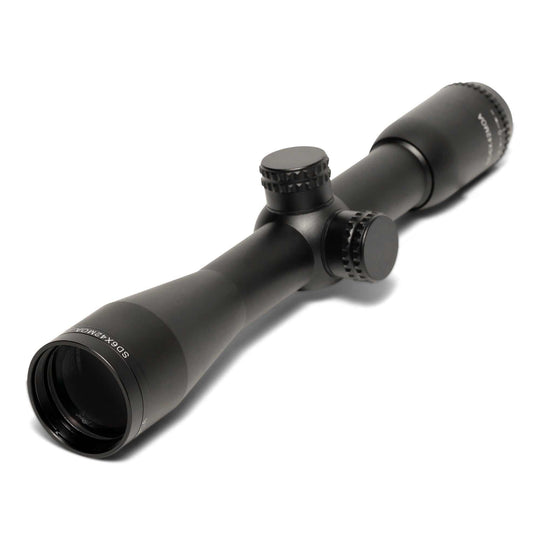Black matte Osprey 6x42 MOA rugged waterproof hunting rifle scope with mil-dot reticle and ring mounts