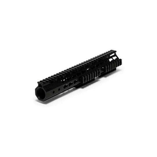 Black 12-inch steel Osprey Global handguard for firearm upgrade with accessory attachment rails