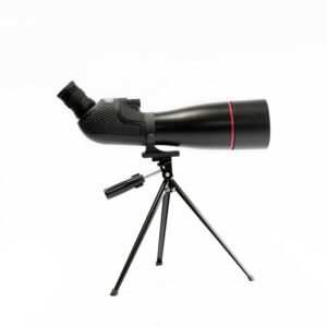 Osprey Spotting Scope 20-60x80 with fully multicoated Hoya lenses, fog proof and waterproof, mounted on a tripod.