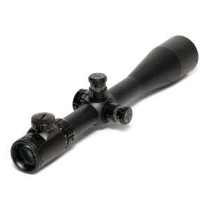 Matte black Tactical 6-24x50 rifle scope with 30mm tube, illuminated reticles, and durable waterproof design