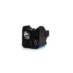 Compact black green laser flashlight combo for pistols with picatinny rails, 5mW laser and 280 lumen strobe light