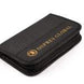 Black nylon Osprey Global Boresight pouch with zipper, 13 loops for boresights and arbors, and inner pocket for batteries.