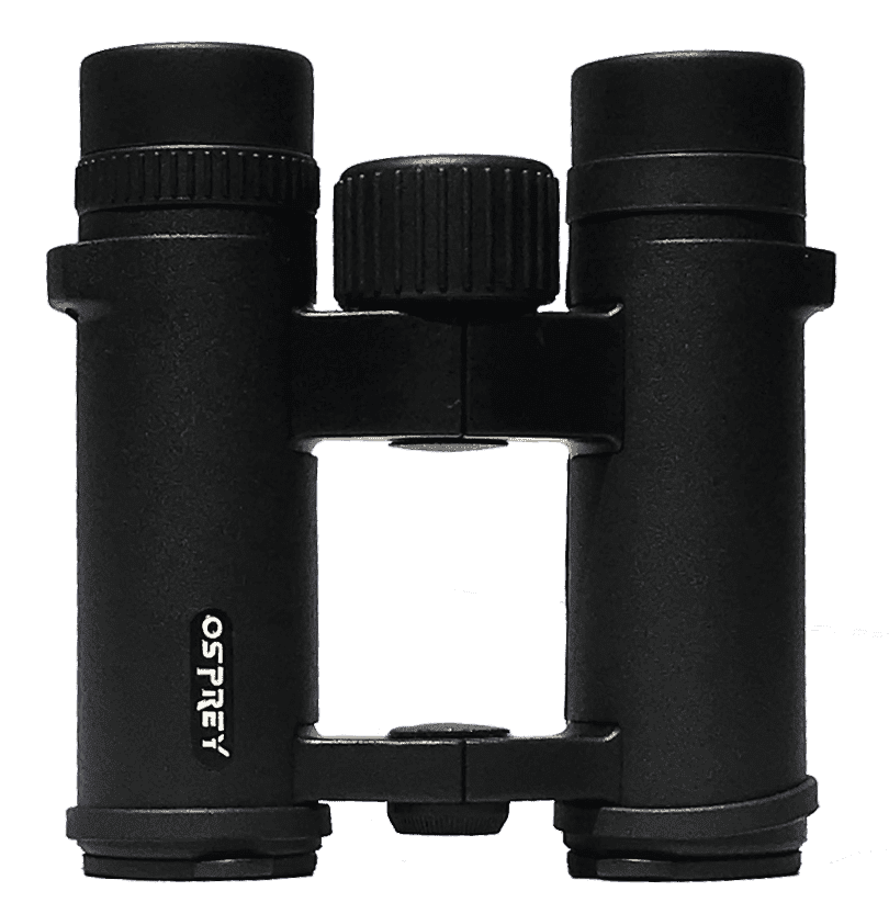 Compact black Osprey 10x26 binoculars with durable construction, fog and waterproof features, and coated lenses for outdoor