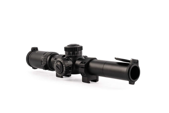 Elite Series 1-12x26 illuminated reticle rifle scope with adjustable turrets and matte black finish