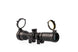 Compact 3-9x42 rifle scope with flip-up lens covers and adjustable turrets for precision aiming